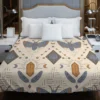 Luna Moth Boho Pattern Duvet Cover