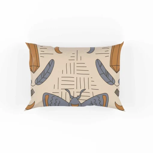 Luna Moth Boho Pattern Pillow Case