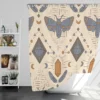 Luna Moth Boho Pattern Shower Curtain