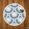 Luxurious Arabesque Pattern Round Beach Towel