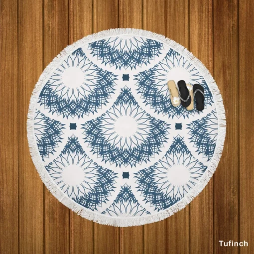 Luxurious Arabesque Pattern Round Beach Towel