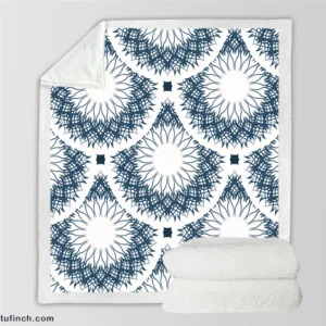 Luxurious Arabesque Pattern Sherpa Fleece Blanket