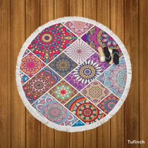 Luxurious Moroccan Unique Design Round Beach Towel