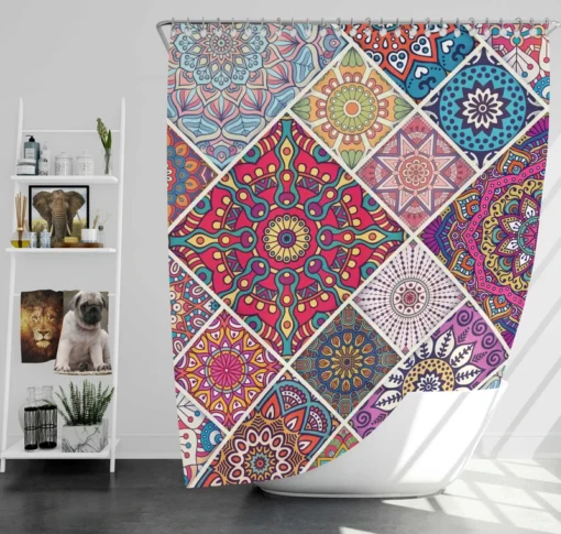 Luxurious Moroccan Unique Design Shower Curtain