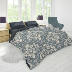 Luxury Floral Damask Design Duvet Cover 1