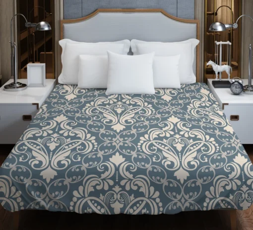 Luxury Floral Damask Design Duvet Cover