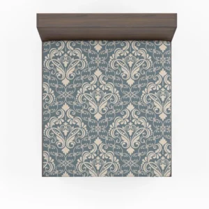 Luxury Floral Damask Design Fitted Sheet