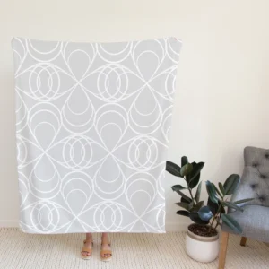 Luxury Japanese Geometric Pattern Fleece Blanket