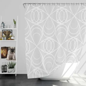 Luxury Japanese Geometric Pattern Shower Curtain