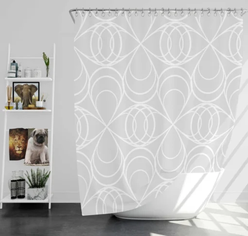 Luxury Japanese Geometric Pattern Shower Curtain