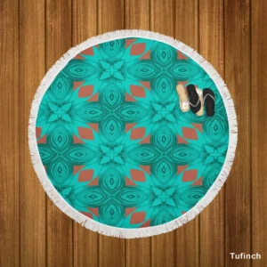 Luxury Old Fashion Pattern Round Beach Towel