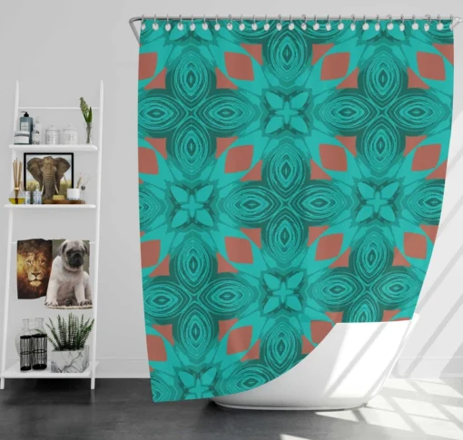 Luxury Old Fashion Pattern Shower Curtain