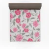 Luxury Pink Floral Pattern Fitted Sheet