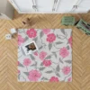 Luxury Pink Floral Pattern Rug