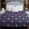 Luxury Polka Dots On Purple Diagonal Pattern Duvet Cover