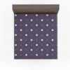 Luxury Polka Dots On Purple Diagonal Pattern Fitted Sheet