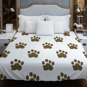 Maddy Dog Paw Prints Design Duvet Cover