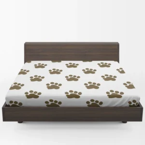 Maddy Dog Paw Prints Design Fitted Sheet 1