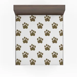 Maddy Dog Paw Prints Design Fitted Sheet