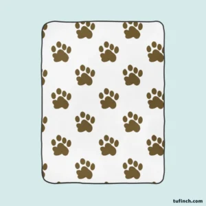 Maddy Dog Paw Prints Design Fleece Blanket 1