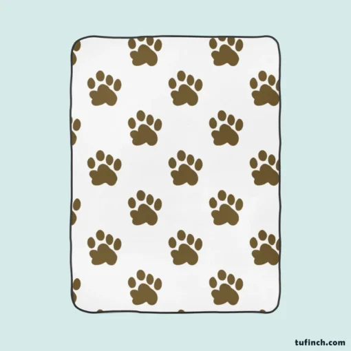 Maddy Dog Paw Prints Design Fleece Blanket 1