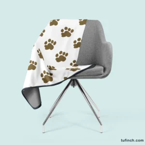 Maddy Dog Paw Prints Design Fleece Blanket 2