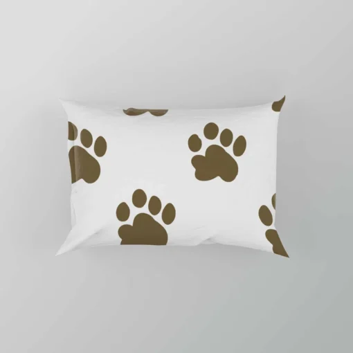 Maddy Dog Paw Prints Design Pillow Case