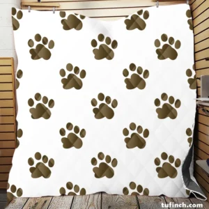 Maddy Dog Paw Prints Design Quilt Blanket