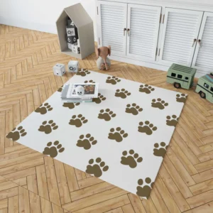 Maddy Dog Paw Prints Design Rug 1