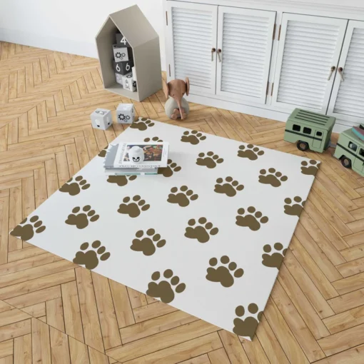 Maddy Dog Paw Prints Design Rug 1