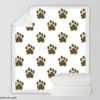 Maddy Dog Paw Prints Design Sherpa Fleece Blanket