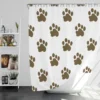 Maddy Dog Paw Prints Design Shower Curtain