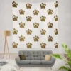 Maddy Dog Paw Prints Design Wall Tapestry