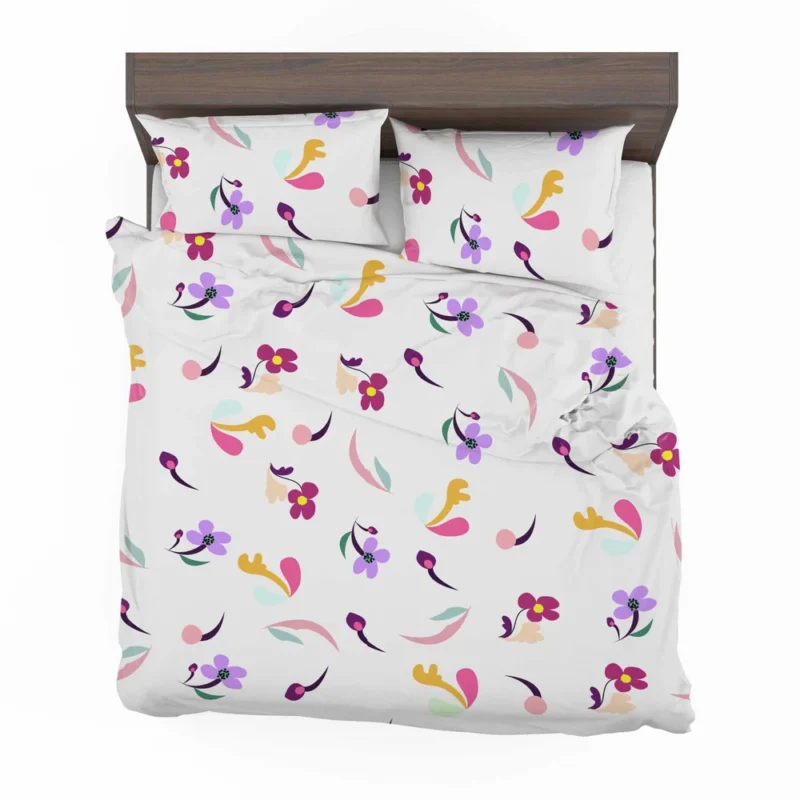 Magenta And Purple Mini Bud Flowers Bedding Set 2