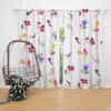 Magenta And Purple Mini Bud Flowers Curtain