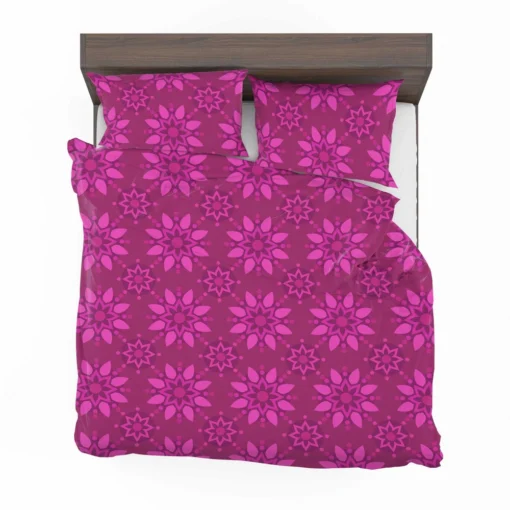 Magenta Floral Classic Batik Pattern Bedding Set 2