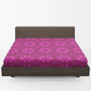 Magenta Floral Classic Batik Pattern Fitted Sheet 1