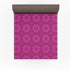 Magenta Floral Classic Batik Pattern Fitted Sheet