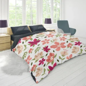 Magenta Fuchsia Floral Pink Cherry Blossom Duvet Cover 1