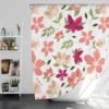 Magenta Fuchsia Floral Pink Cherry Blossom Shower Curtain