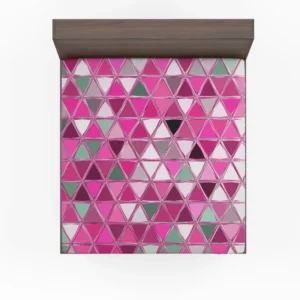 Magenta Glass Effect Triangle Design Fitted Sheet