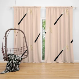 Magic Wand Doodle Pattern Curtain