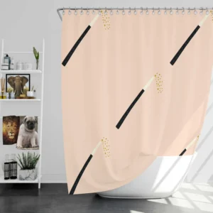 Magic Wand Doodle Pattern Shower Curtain