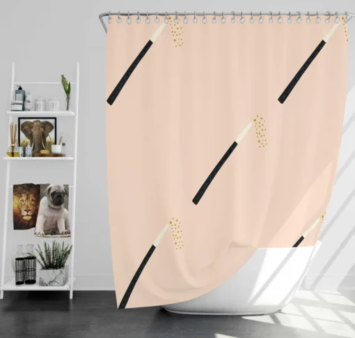 Magic Wand Doodle Pattern Shower Curtain