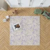 Magnolia Flowers Toile Pattern Rug