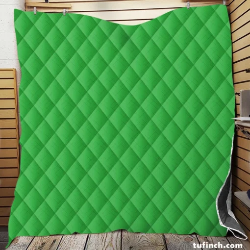 Malachite Green Color Quilt Blanket