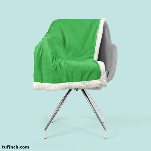 Malachite Green Color Sherpa Fleece Blanket 2