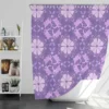 Malva Flowers Pattern Shower Curtain