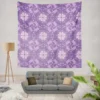 Malva Flowers Pattern Wall Tapestry