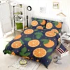 Mandarin Fruit Pattern On Dark Blue Bedding Set